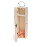 Cofre para botella de vino en madera de pino