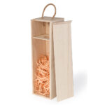 Estuche para botella de vino en madera con soporte
