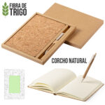 Libreta eco tapa de corcho con lapicera 23.5 x 19.5cm