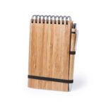 Libreta eco de bambú con lapicera de bambú 10x15cm